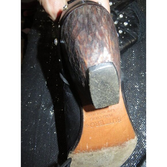 Buttero Italian Leather Rhinestone Embellished Western cowboy boots sz 37 US 7 - Picture 12 of 16